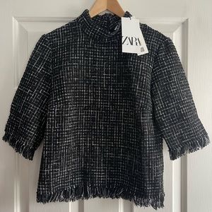 Zara Tweed Top